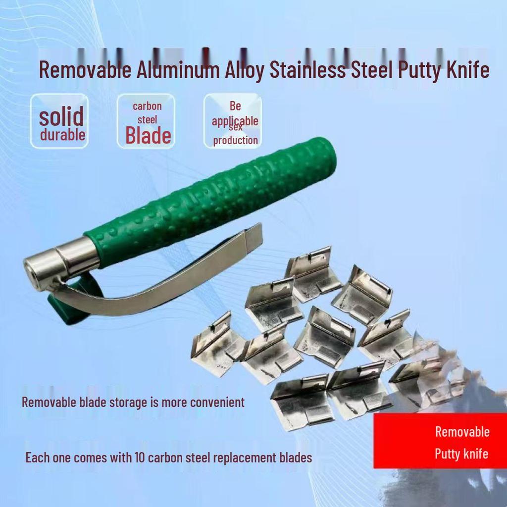 Adjustable Aluminum Alloy Putty Scraper - Stainless Steel Blade Glue Remover