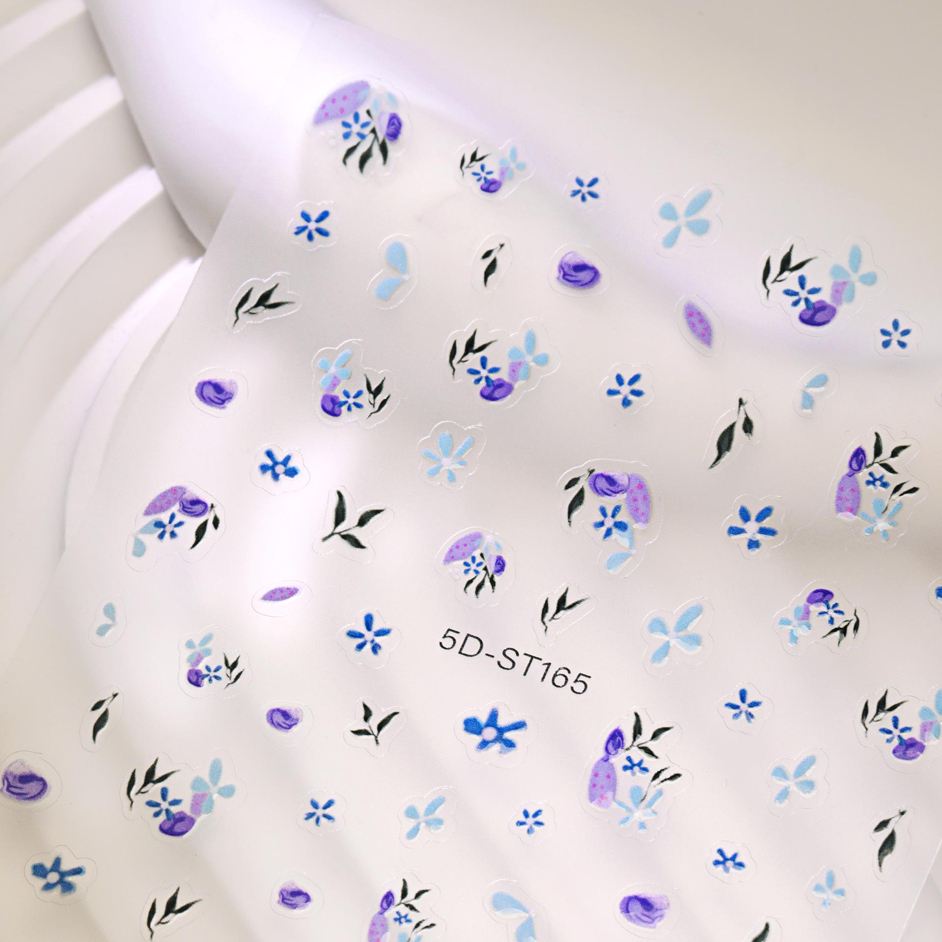 

Тонкие, хорошо прилегающие наклейки для нейл-арта с цветами - Несворачивающиеся наклейки для макияжа