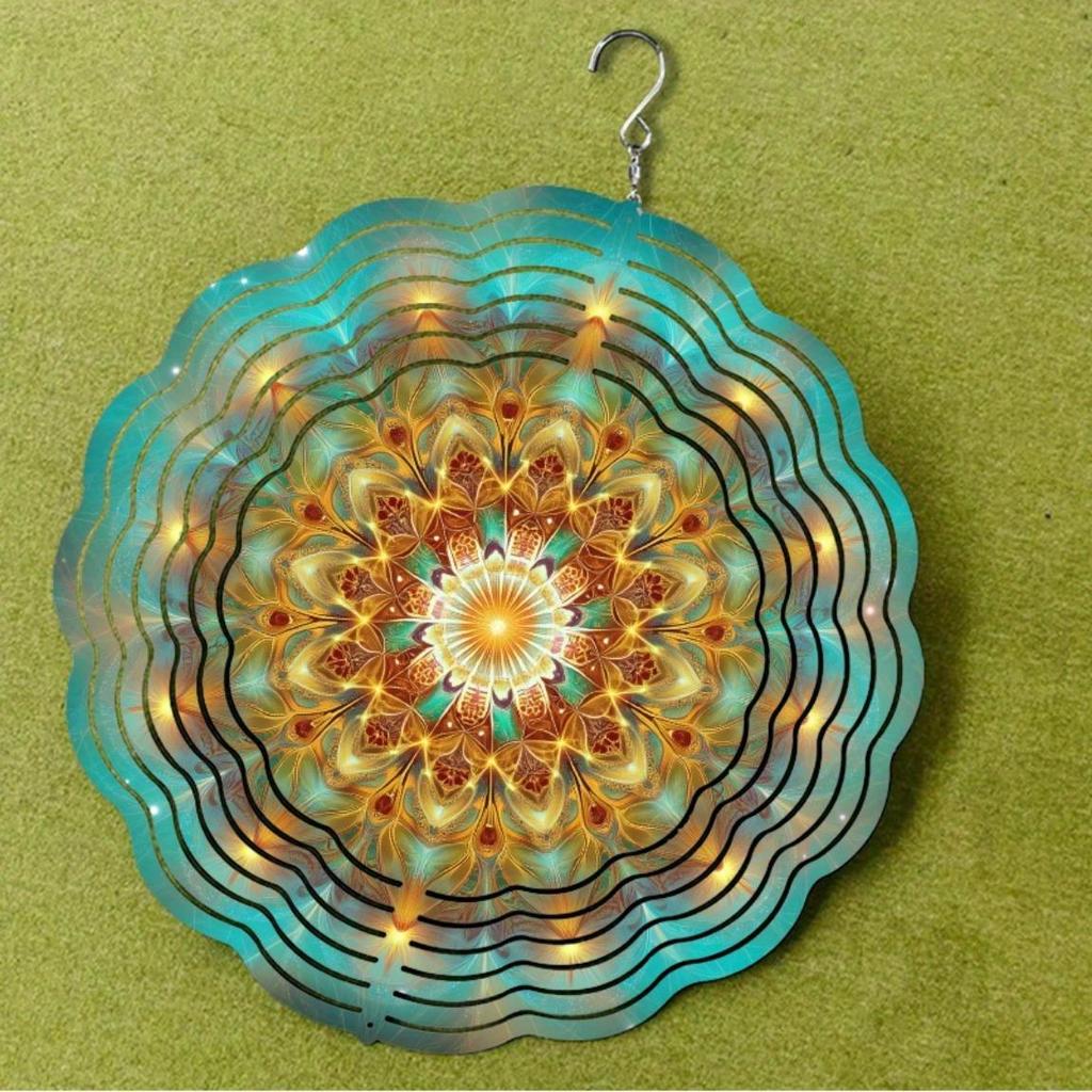 Vibrant Floral Butterfly Wind Chime for Outdoor Garden Decor 10 Inch Metal Wind Chime with Swivel Hook No Battery Needed Perfect Spring Summer Gift