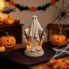 Colorful Ghost Decoration Halloween Figurine Spooky Resin Skulls Statue for Hand-painted Figurine Tiered Tray Home Table Centerpiece Party Supplies