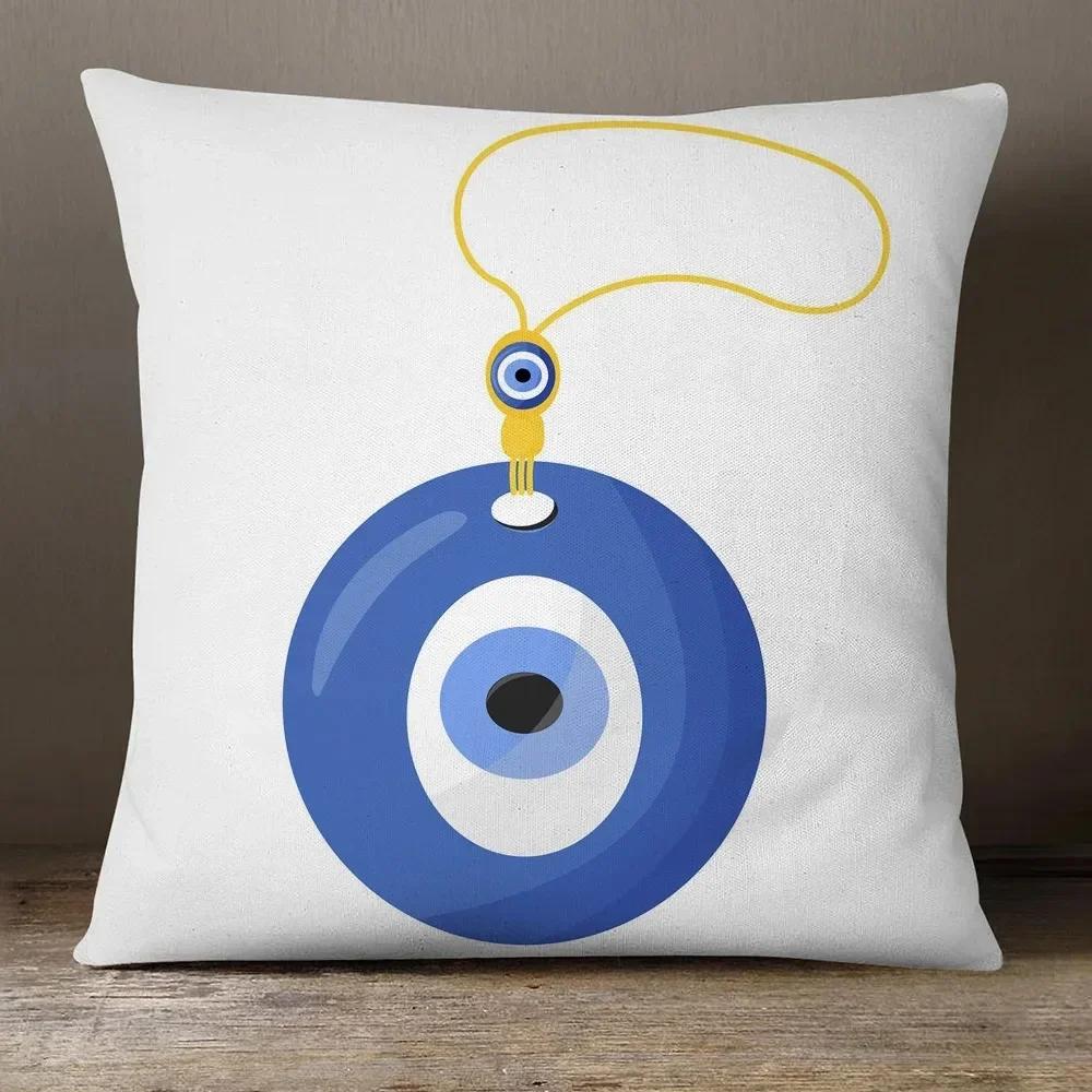 Evil Eye Hamsa Hand Cushion Covers Middle East Fortune Amulets Print Decorative Sofa Throw Pillow Case