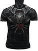 Men's Crew Neck Tee, Spider Pattern, Regular Fit for Outdoor & Beach