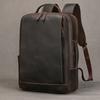 Fashion Crazy Horse Leather Backpack Real Cowskin Laptop Bagpack Computer Man Backpacks For Men Male Daypack Business School Bag