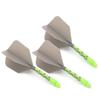 CUESOUL Integrated Dart Flights ROST T19 Big Wing Shape Two Tone Grey Flight Light Green Shaft Large CS-AK5711-3L
