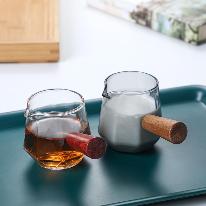 Espresso Cup High Transparency Glass with Scale Mini Espresso Extraction Measuring Cup Small Milk Cup Ounce Cup