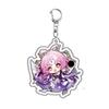 6CM Honkai Star Rail Anime Game Keychain Double-sided Cartoon Figure Lunae Blade Key Ring for Women Car Bag Phone Pendant Gifts