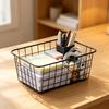 Cesto Portaoggetti in Ferro a Grande Capacità, Cesto Organizer in Filo Stile Nordico, Contenitore Decorativo in Rete Metallica per Piani Cucina Frutta Snack Multi