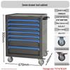 Mobile Heavy-Duty Tool Cabinet with Drawers for Auto Repair and Workshop Use