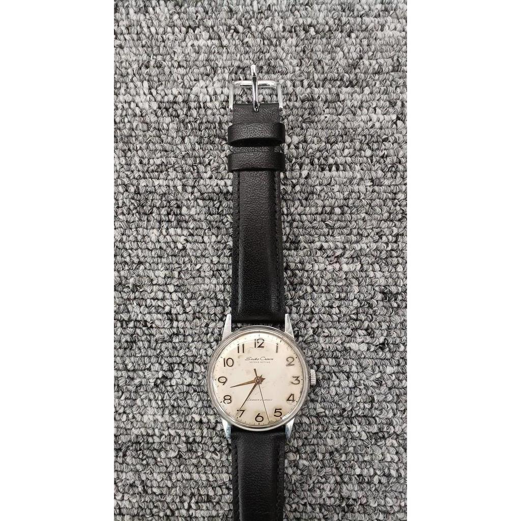 Used SEIKO CROWN Moritetsu 1977 hand-wound wristwatch