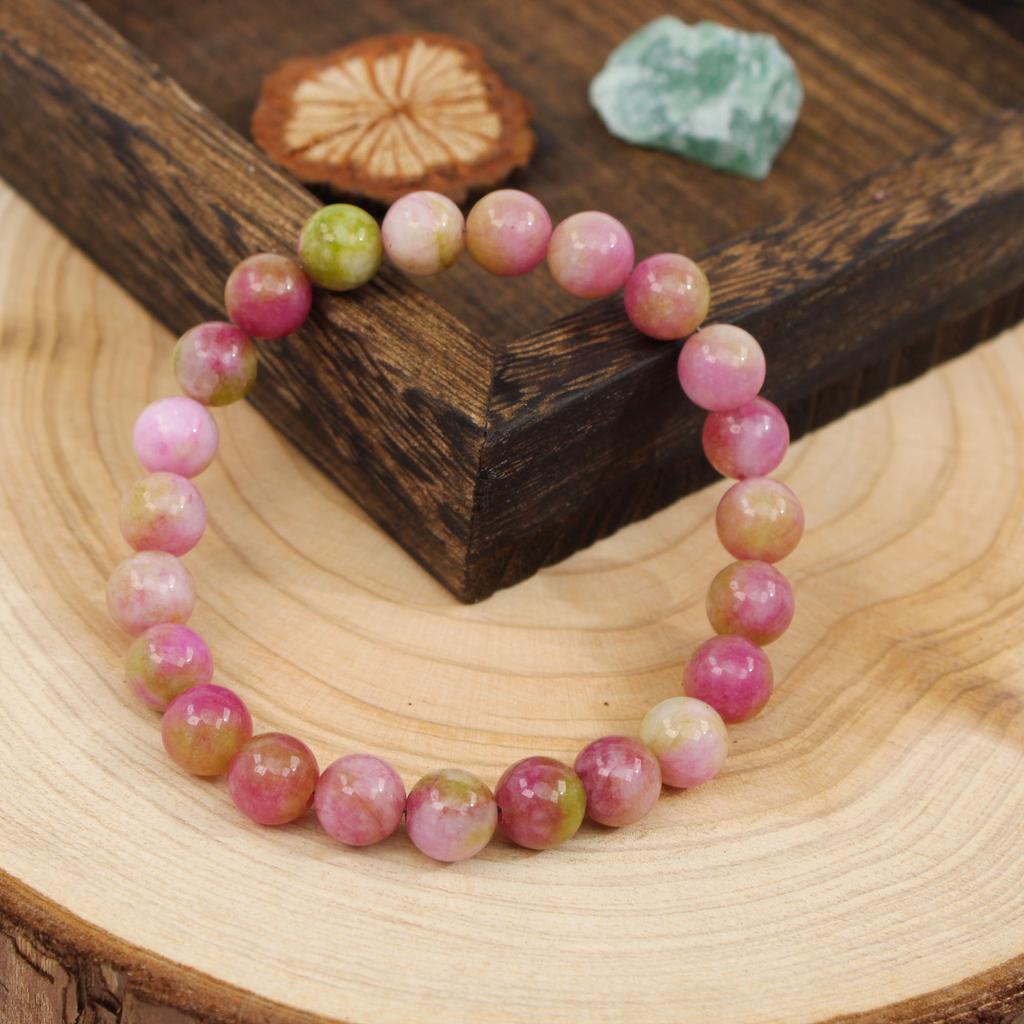 Bead String Simple Niche Round Bead Bracelet Gradual Change Color Agate Stone Bracelet
