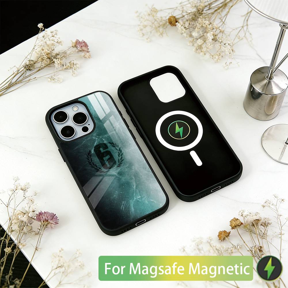 R-Rainbow Six Siege Grafik Handyhülle Für iPhone17,16,15,14,13,12,11 Plus,Pro Magnetisch mit Magsafe Kabellosem Laden