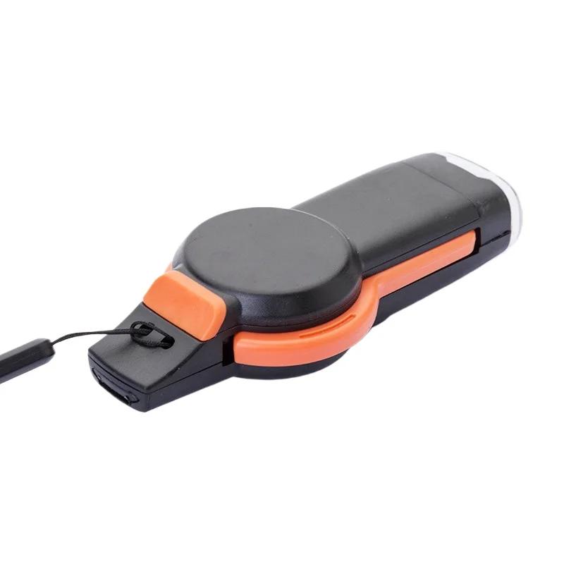 7-in-1 Multifunktionspfeife Outdoor-Kompass Thermometer LED-Licht Überlebens-Taschenlampe Rückspiegel Lupe