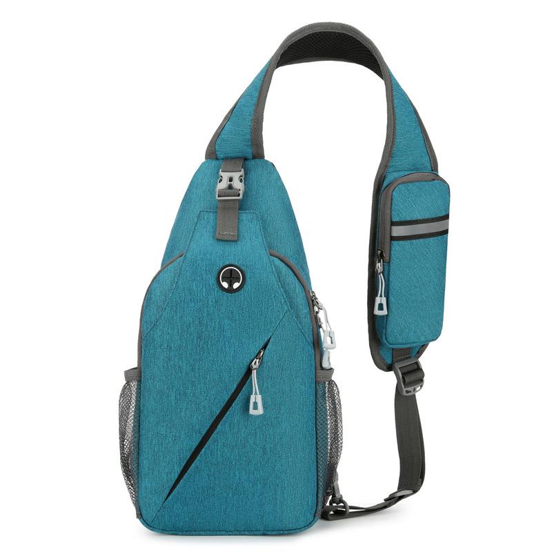 New large-capacity messenger bag fashionable and simple breast bag trendy and lightweight shoulder bag portable outdoor sports satchel