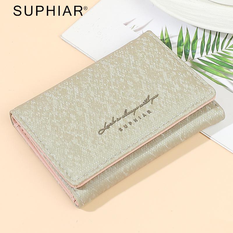 Flannel Card Bag, Premium Sense, Three-fold Wallet, Change Bag, Large Capacity, Multi-function, Women's Wallet.