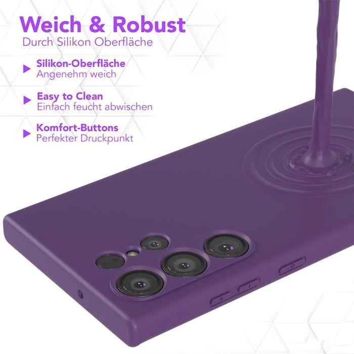 Coque - BOOLING - pour Samsung Galaxy S24 Ultra - Ultra Slim - Antichoc - Anti-Rayures - Violet Foncé