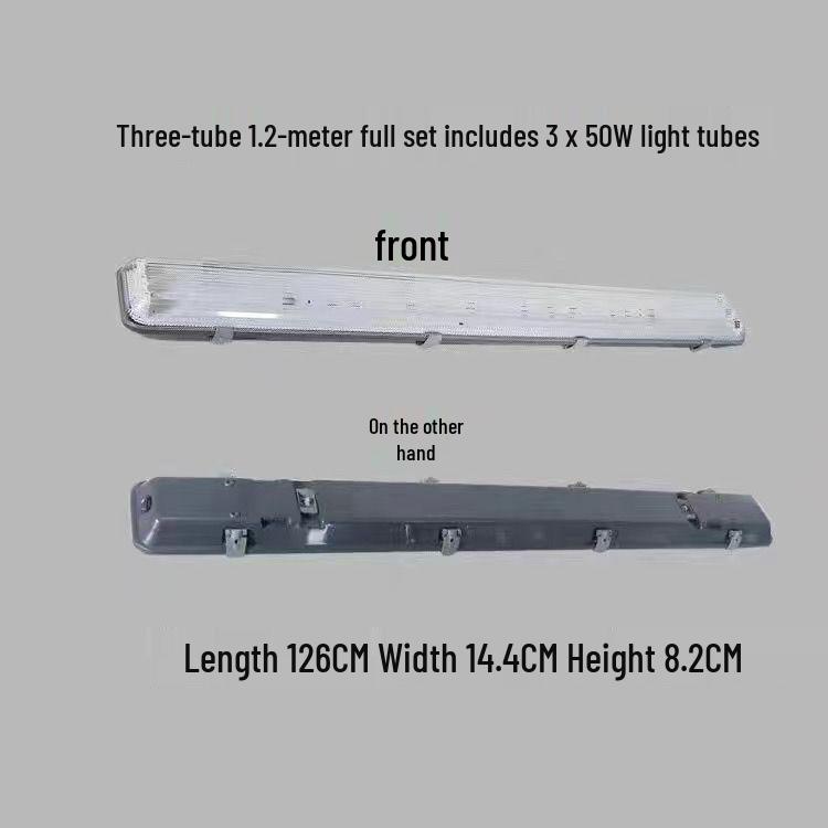 T8 Waterproof Double/Single LED Fluorescent Lamp Set, Dustproof & Explosion-Proof, Daylight Lamp Holder