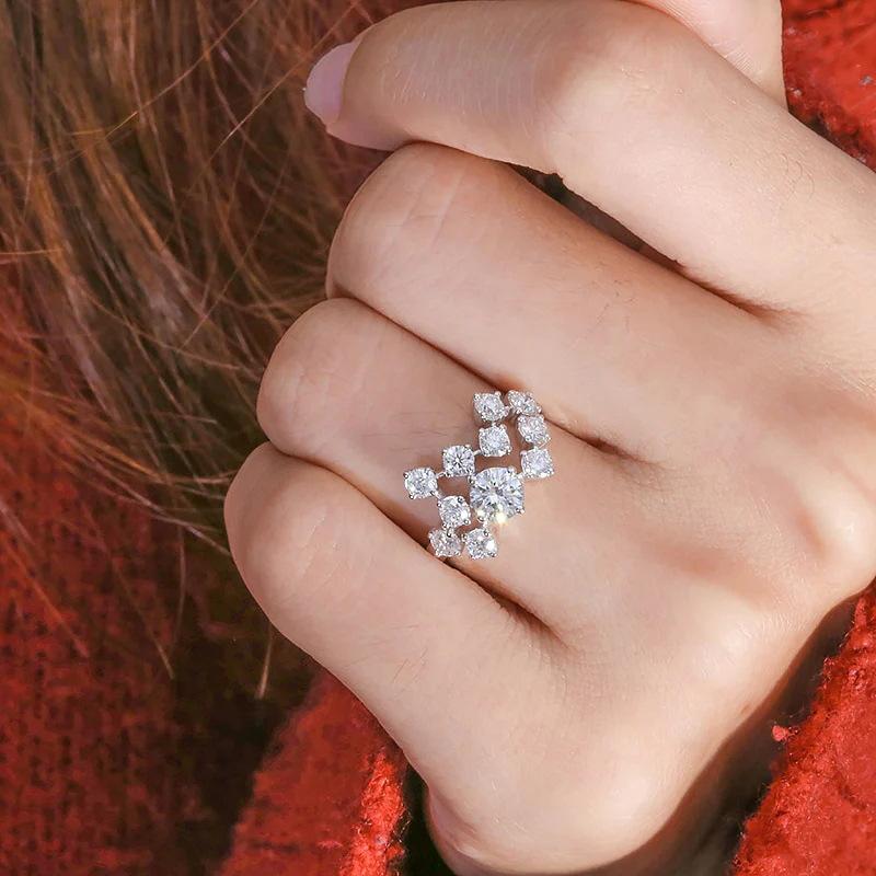 Lindon – bague classique en alliage de cuivre et Zircon, bijoux pour dames, cadeau de fête de promesse de mariage