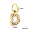Diamond Stainless Steel Jewelry Accessories 26 Letter Pendant Pendant DIY Necklace Bracelet Accessories