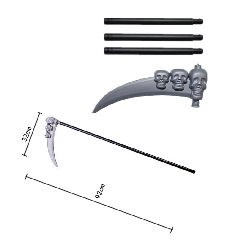 Fantasia Assustadora de Halloween Fantasia de Ceifador para Meninos Fantasia Infantil com Olhos Vermelhos Brilhantes com Luvas Máscara