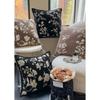 Vintage Floral Soft Chenille Decorative Pillow Cover 45x45cm Brown Grey Green Cushion Cover for Sofa Bed Home Living Room Decor