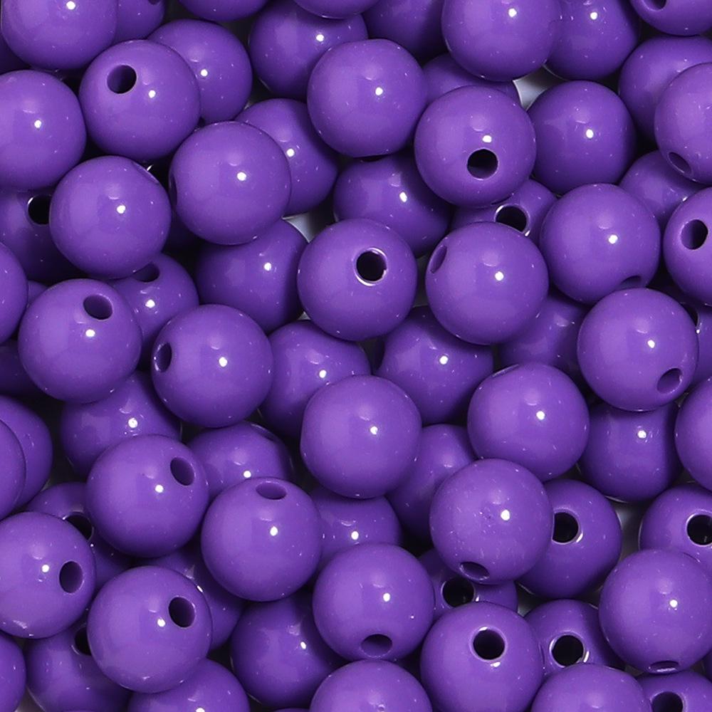 Akrylové Vánoční Série Jednobarevné Kulaté Korálky pro DIY Řetízky na Mobilní Telefon