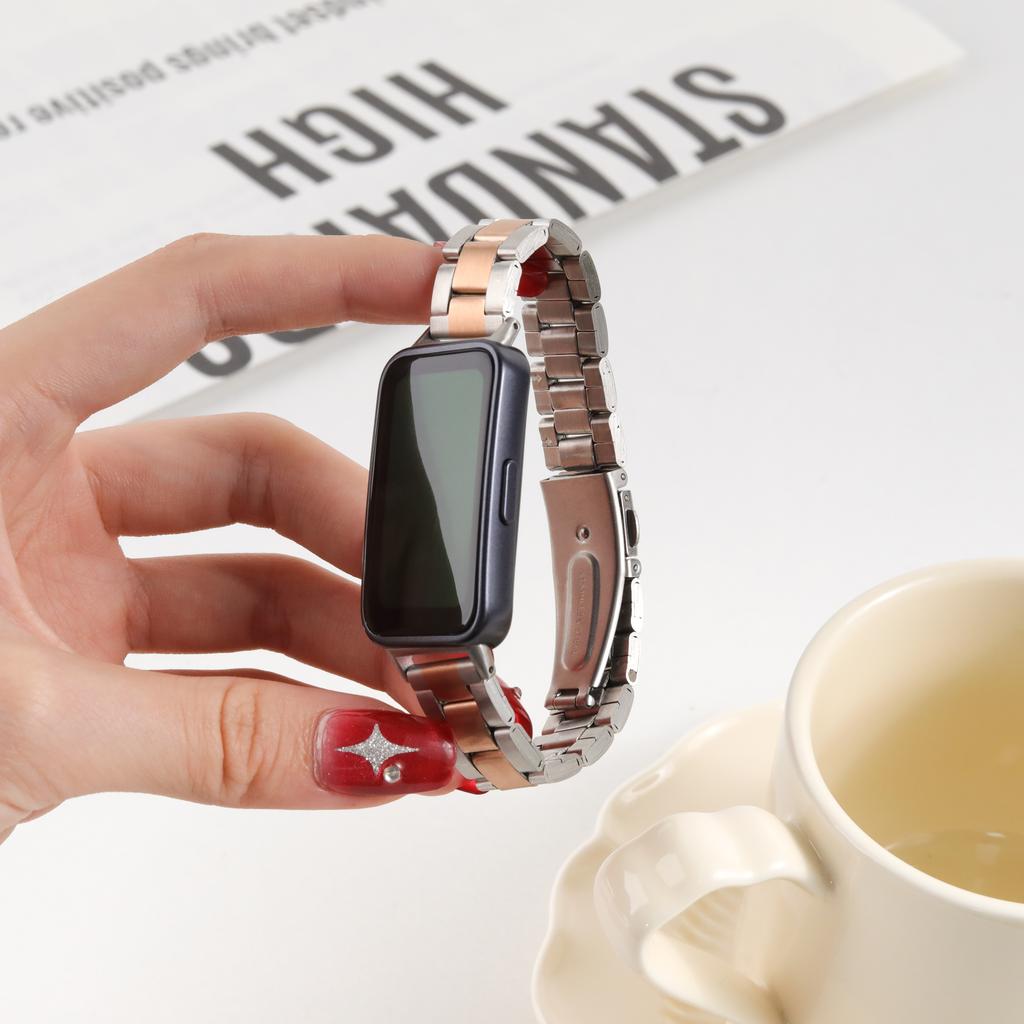 Metal Strap For Huawei Band 10 9 8 NFC Accessories Stainless Steel Replacement wrist bracelet correa Huawei Band 10 watch bands