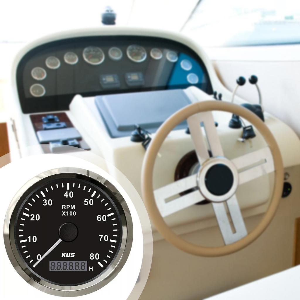 85mm Waterproof Tachometer Tacho Gauge 8000rpm With Backlight,Professional Car Marine Tachometer For Auto Car Boat