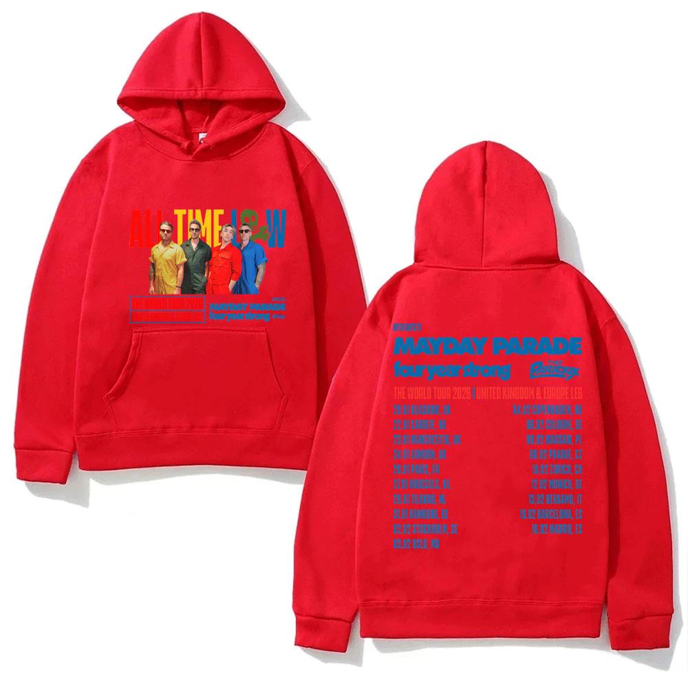 

All Time Low 2026 TOUR Hoodie Fashion Women Men Sweatshirts Aesthetic Hoody Classic Everyone s Talking! Soft Hooded Pullovers Oversized Clothing XXXL зелений