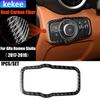 Carbon Fiber Car Accessories Headlight Switch Panel Modified Interior Trim Cover Soft Sticker For Alfa Romeo Giulia 2017-