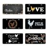 Vintage Metal Chicken Licenses Plate Signs Decor Plaque Metal Decoration for Hen House Door Farmhouse
