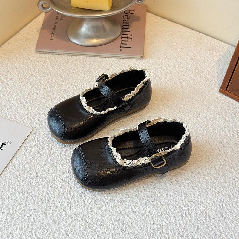 

2025 autumn new children s shoes Korean version lace girls princess shoes soft sole baby leather shoes versatile 23