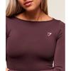Gymshark Everyday Seamless Wide Neck Long Sleeve Top Cherry Purple B5b5f Pcds