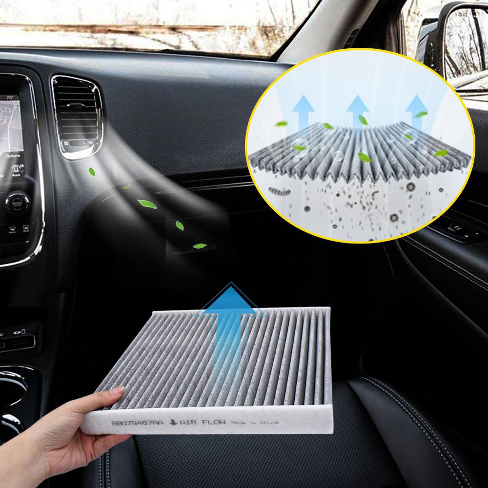 Engine Air Filter Auto Cabin Air Filter with Activated Carbon For Jeep Grand Cherokee V6 V8 3.6L 5.7L 6.4L 2011-2025 Accessories