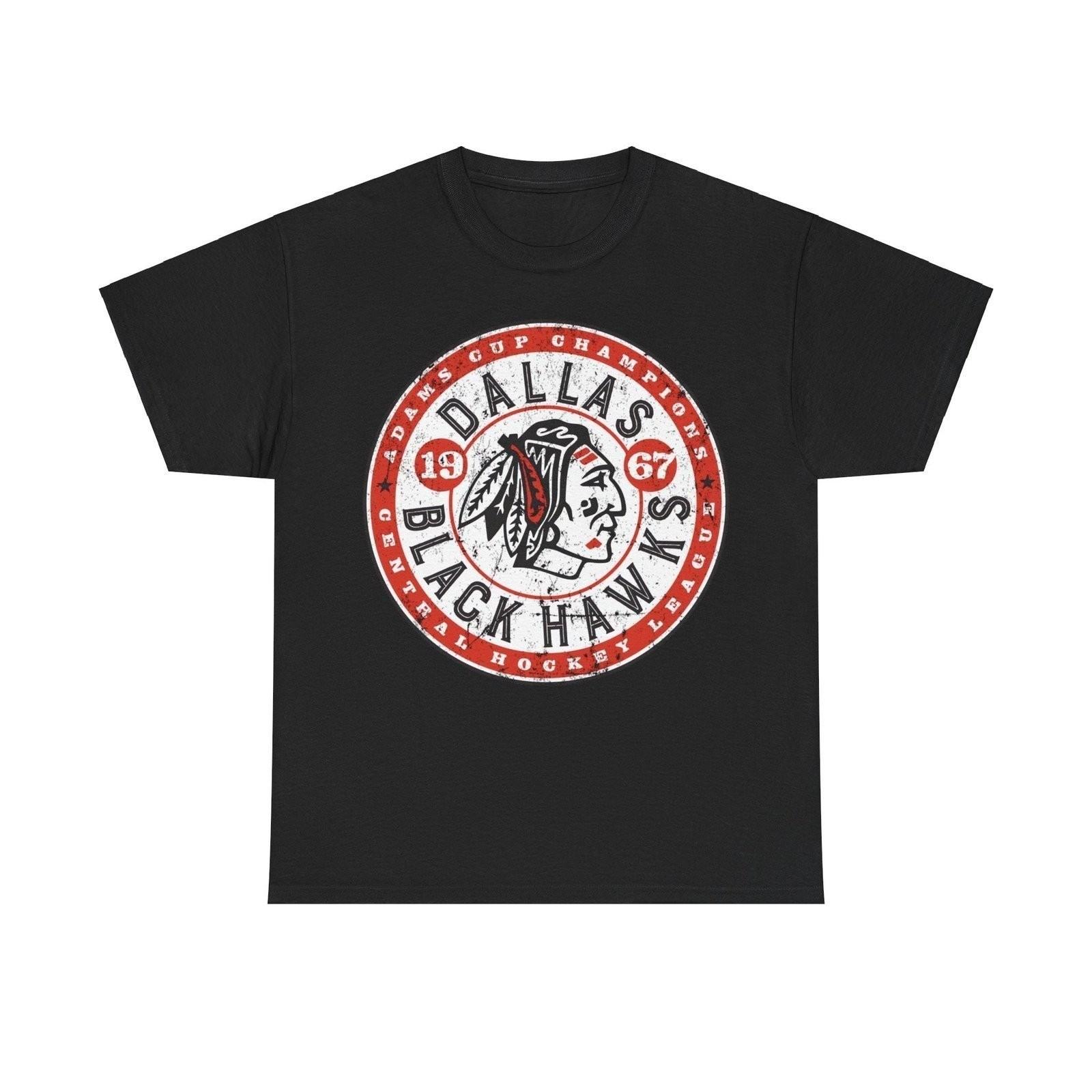 Dallas Black Hawks 1967 Hockey Team Nostalgic Retro T-shirt XL