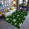 Snowflake Pattern Green Carpet Suitable As a Non-slip Mat for the Living Room or Bedroom Sofa