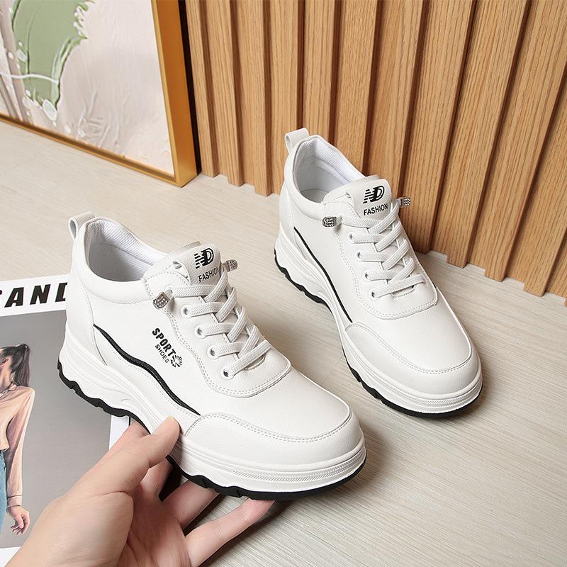 Women Water Proof Solid Comfort Sneakers Breathable Sports Shoes Outdoor Walking Flats Spring Casual Soft Leather Shoes 2025