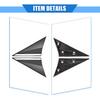 2pcs Mirror Corner Triangle mudguard Cover Compatible for Hyundai Elantra 2014 2015 2016, Durable Plastic Black Silver Tone Front Left Right Side