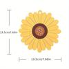 1pc Cute Sunflower Heat-Resistant Mat for Kitchen & Dining, High-Temperature Resistant Coaster Pad, PVC Burn Protection Table Mat