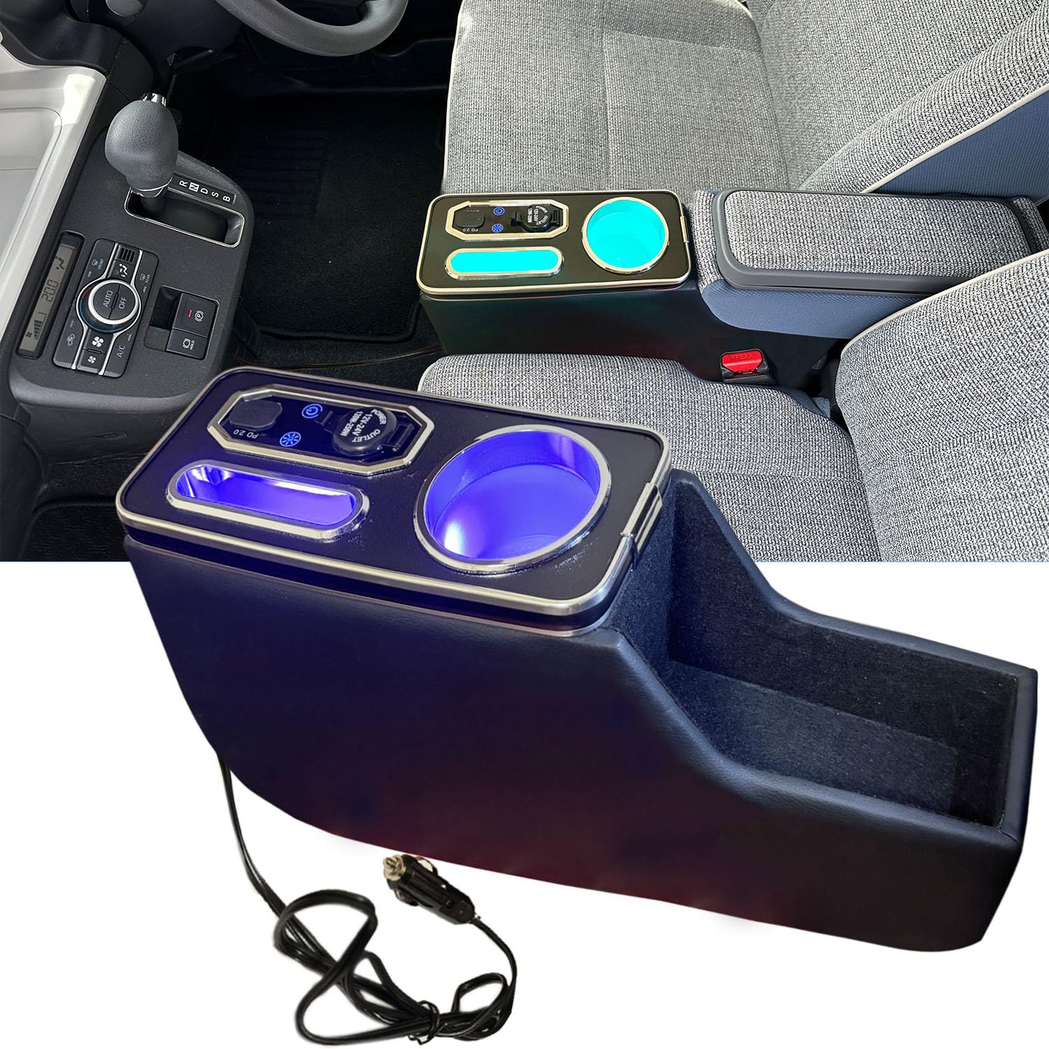 

Yotetat Latest Console Box for Daihatsu Move Canvas 2022 Armrest Console Compatible with Move Breathing Type C Type A Car Storage Specific Large No