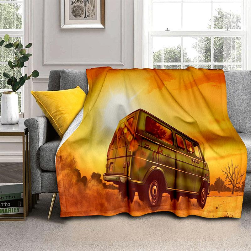 Black Background Sports Figure Print Blanket Suitable For All Seasons Camping Trip Air Conditioning Blanket Nap Blanket Sheet