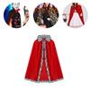King Robe Queen Robe Gold Crown King Costume Stage Performances Cosplay Costume Halloween Costume Party Accessories
