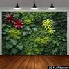 Tapiz de Pared de Plantas Tropicales, Hojas Verdes Exuberantes con Plantas Rojas y Amarillas, Colgante de Pared Botánico para Decoración de Sala de Estar Dormitorio