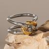 Unique Metal Ring Modern Unisex Jewelry Hollow Finger Rings Stainless Steel Texture Suitable for Men and Women Present