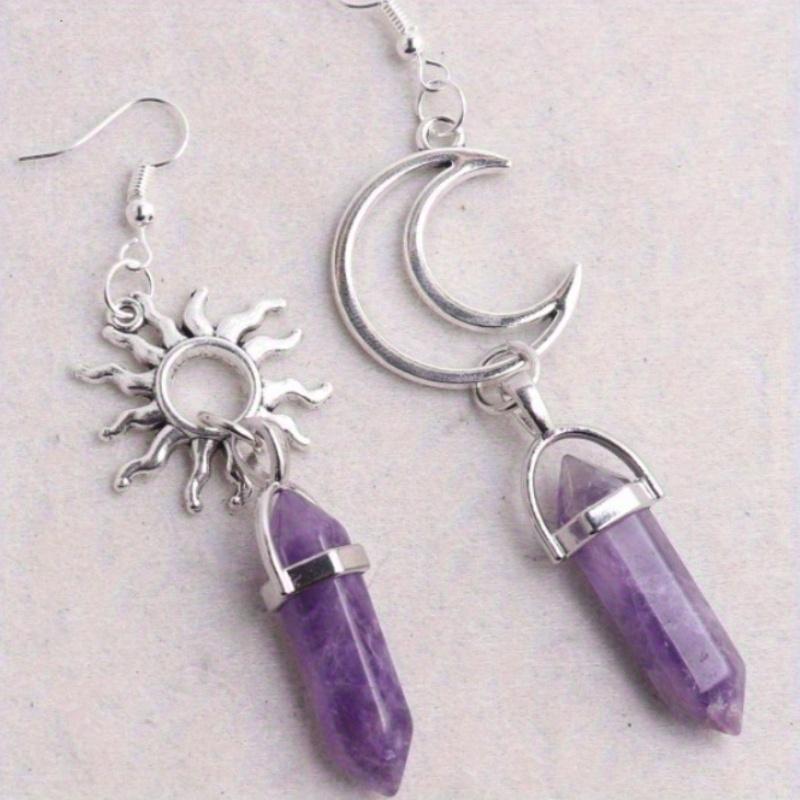 1 Pair of Bohemian Asymmetrical Hexagonal Pillar Earrings for Women, Daily Party Gifts