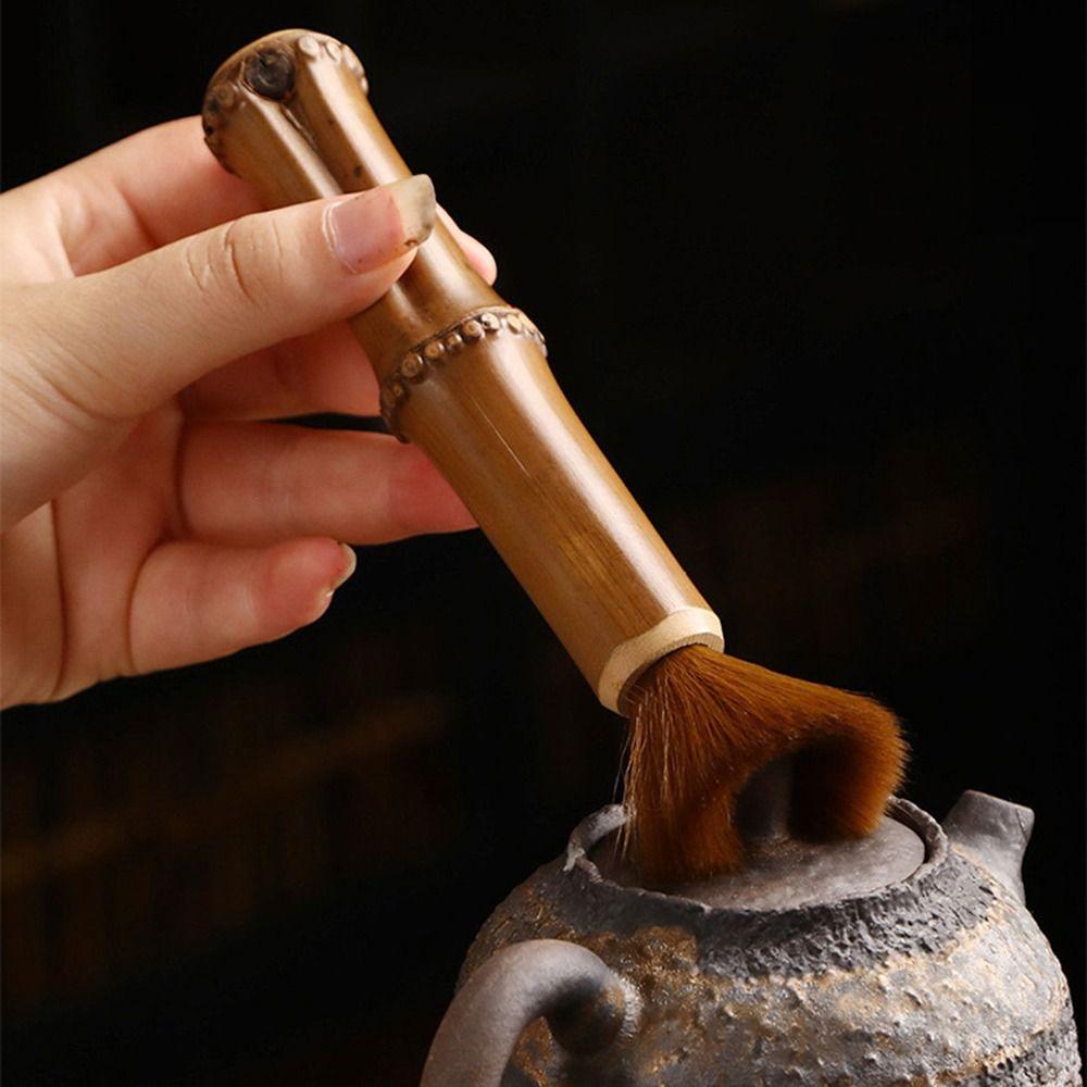 Retro Coffee Grinder Cleaning Brush Bamboo Coffee Machine Accessories Cafe Use