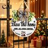 Seasonal Home Decor Wall Art Welcome Sign for Front Door Porch, Round Wooden Hanging Housewarming Gifts New Plaque, Rustic Farmhouse Hanger,