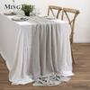 Table Runners Rustic Cotton Gauze Dining Burlap Retro Burr Texture Vintage Wedding Supplies Linen Home Christmas Decorations