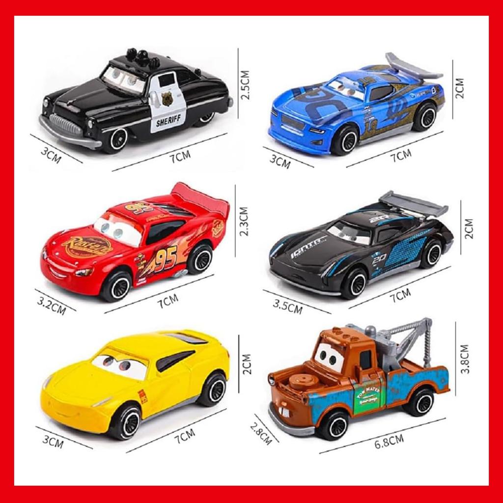 Cars Toys, Miniature Cars, Disney McQueen, Pixar Model Cars, Kids' Gift, Birthday Gift Set [F] Ilo Shop