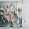 3D Stereo Beautiful Flower Printing Bathroom Curtain Waterproof Polyester Shower Curtain Home Decoration Curtain with Hooks