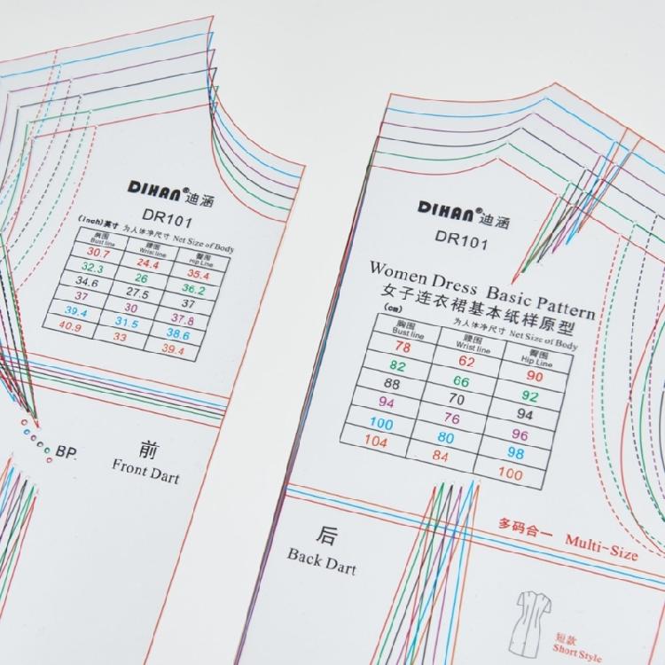 Women's Dress Ruler Easy to Use Dressmaking Ruler for Creating Basic Dress Pattern Templates